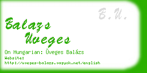 balazs uveges business card